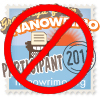 NaNoWriMo badge with a No symbol overlaid